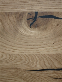 Eg Rustik - Natur kortstav - 80 mm Massiv træ bordplade på mål